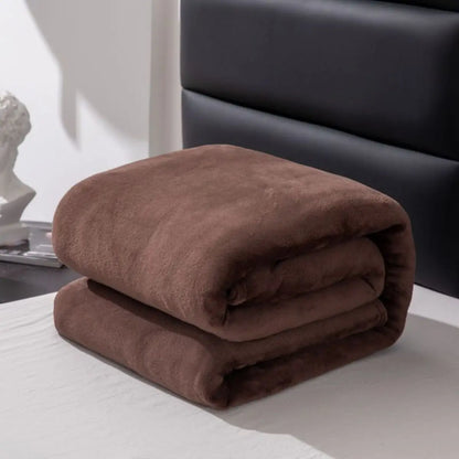 Solid Color Fleece Blanket - All Seasons Machine Washable - ZOOMNSTORE