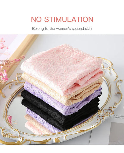 6pcs Women's Panties High Waist Underwear Large Size Fashion Girls Briefs Plus Size Breathable Lace Panty Female Lingerie