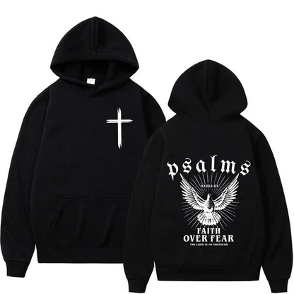 Faith Over Fear Hoodie - Christian Vintage Sweatshirt for Men  Women - ZOOMNSTORE