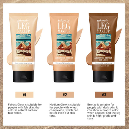Lakerain Leg Makeup 100ML Long Lasting Moisturizing Waterproof Anti Transfer Concealer Even Skin Tone Body Foundation Leg Makeup