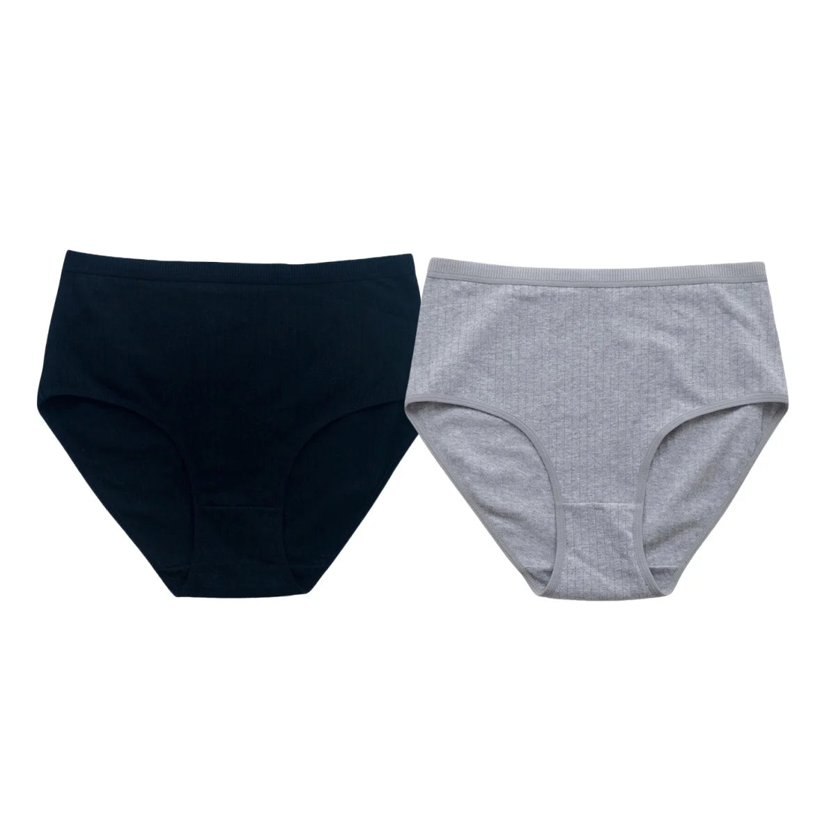2Pcs/Set Women High Waist Cotton Panties Soft Stretch Tummy Control Ladies Rib Knit Underwear Sexy Lingerie Comfort Briefs S-XXL