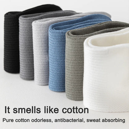 High Quality 6Pairs Men Socks Short Combed Cotton Mesh Breathable Odor proof and antibacterial Spring Summer for Male sock New