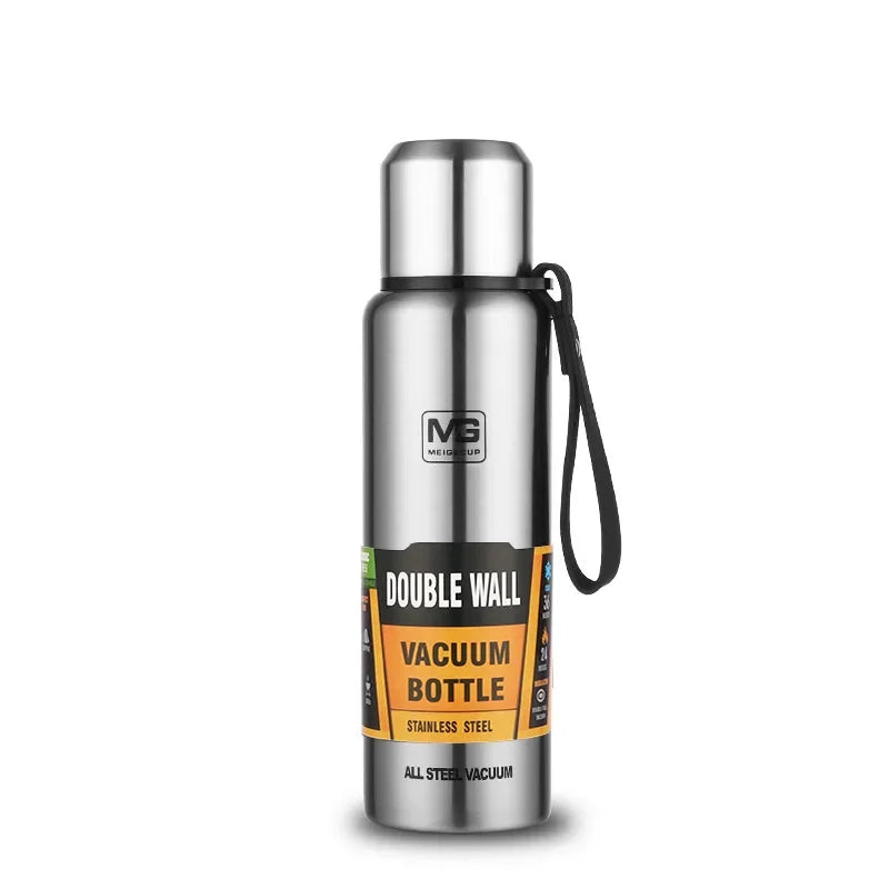 Portable Stainless Steel Thermos Large Capacity Vacuum Flask Insulated Tumbler with Rope Thermo Bottle 500/700/1000/1500ml