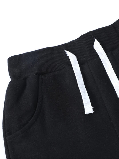 Trendy 3pcs Kids Boys Summer Casual Sweat Shorts Elastic Waistband Drawstring Pockets Soft Cotton Athletic Short Pants 2-7Y