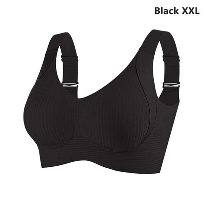 2025 Women's Seamless Underwear Thin Style Plus Size Removable Bra Anti-Sagging Wire-Free