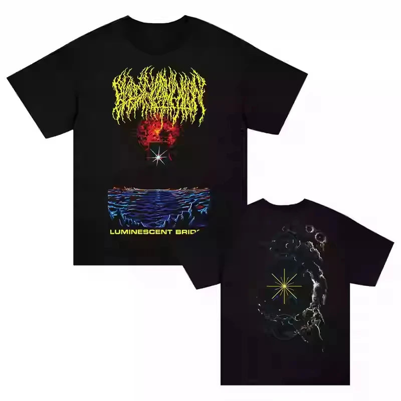 2025 Summer New Y2K Top T-shirt BLOOD INCANTATION Band Dark Metal Wind Rock American Loose Men's and Women's T-shirt