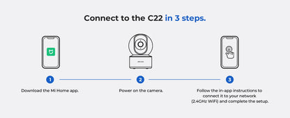 IMILAB WiFi 6 Indoor Baby Monitor Camera with AI Detection Night Vision 2-Way Audio 360° PTZ for Child Safety C21/C22