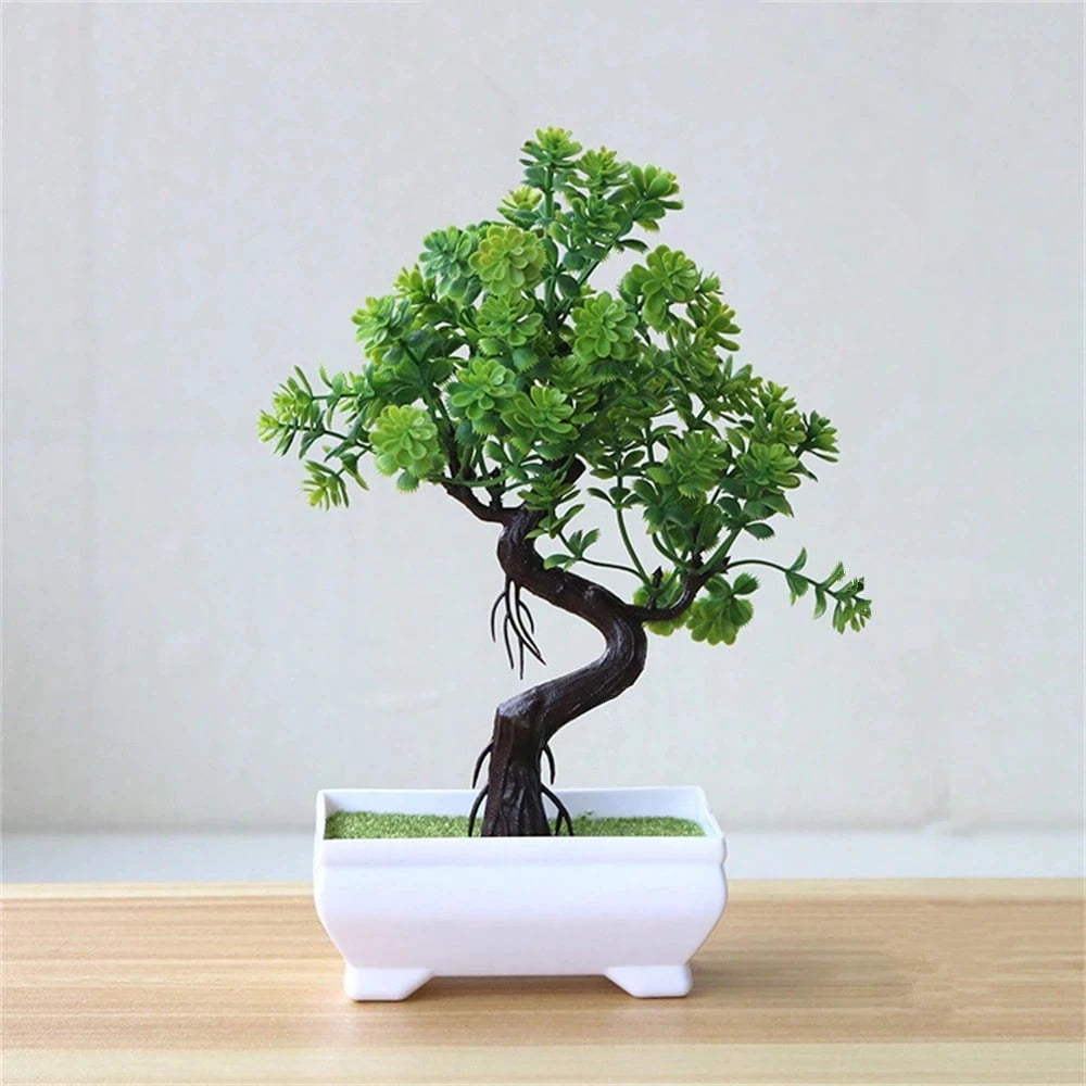 Artificial Bonsai Trees - 4Pcs Fake Potted Plants for Home Office Decor and Gifts