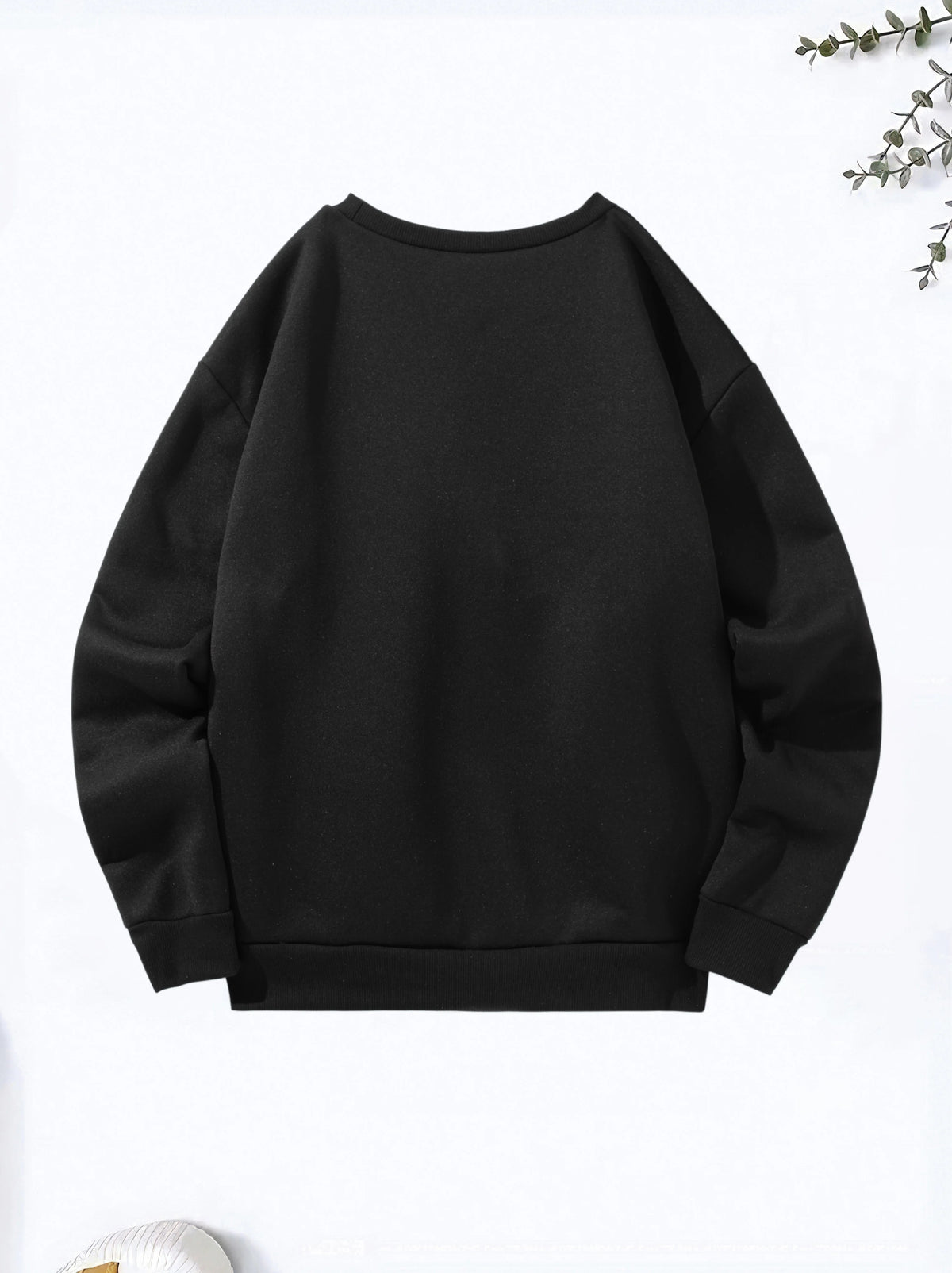 Women's autumn and winter casual fashion loose and comfortable Blessed printed round neck long sleeved warm pullover sweater
