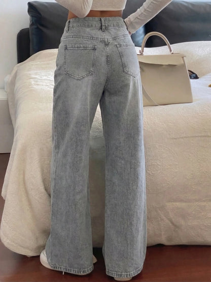 SOLORN New Spring/Summer 2026 wide - leg, versatile, stylish and casual jeans in 1990s retro style