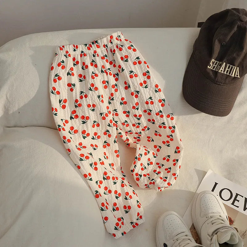 Summer Children's Anti-Mosquito Pants Thin Section of Small and Medium-Sized Children Hundred Nine Pants Boys and Girls Pants