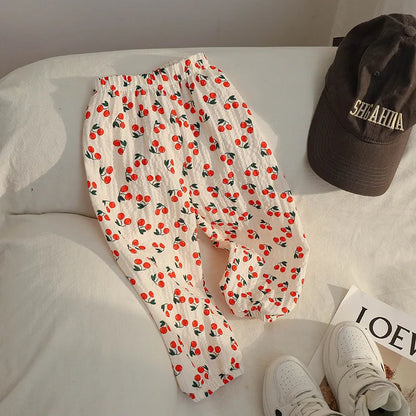 Summer Children's Anti-Mosquito Pants Thin Section of Small and Medium-Sized Children Hundred Nine Pants Boys and Girls Pants