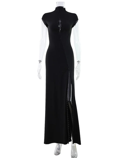 Women Sheath Dress - Slim Fit Short Sleeve O Neck Bodycon Club Party Outfit