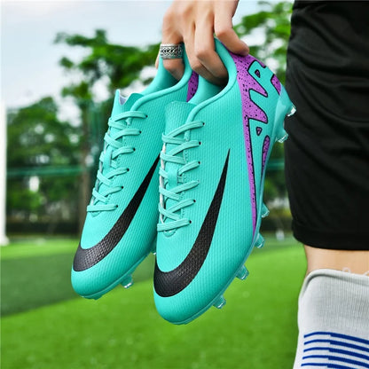 Men Soccer Shoes - Ultralight Football Boots With Long Spikes | Breathable Cleats