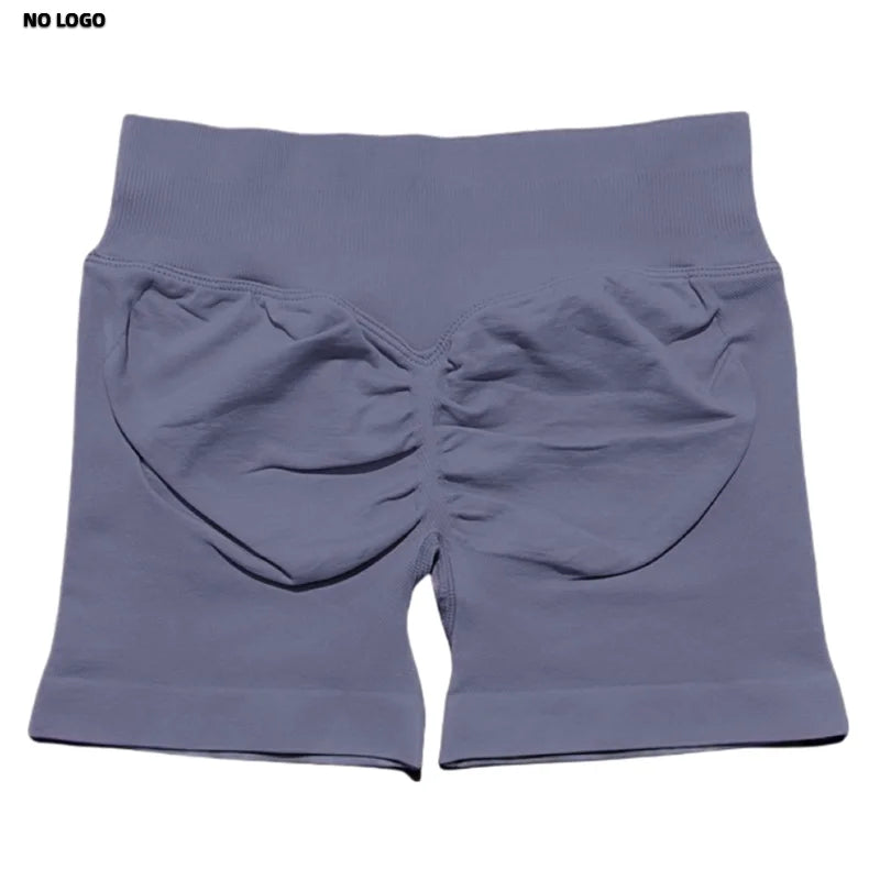 Women Sports Shorts - Low Waist Elastic Band Gym Biker Scrunch Fitness 4.5''