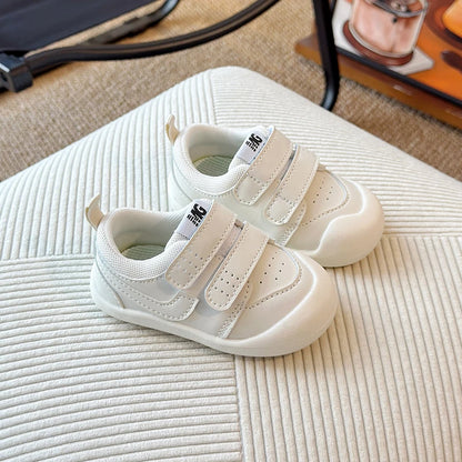 Kids Learning Shoes - Soft Sole Toddler Walking Shoes With Hook & Loop Closure