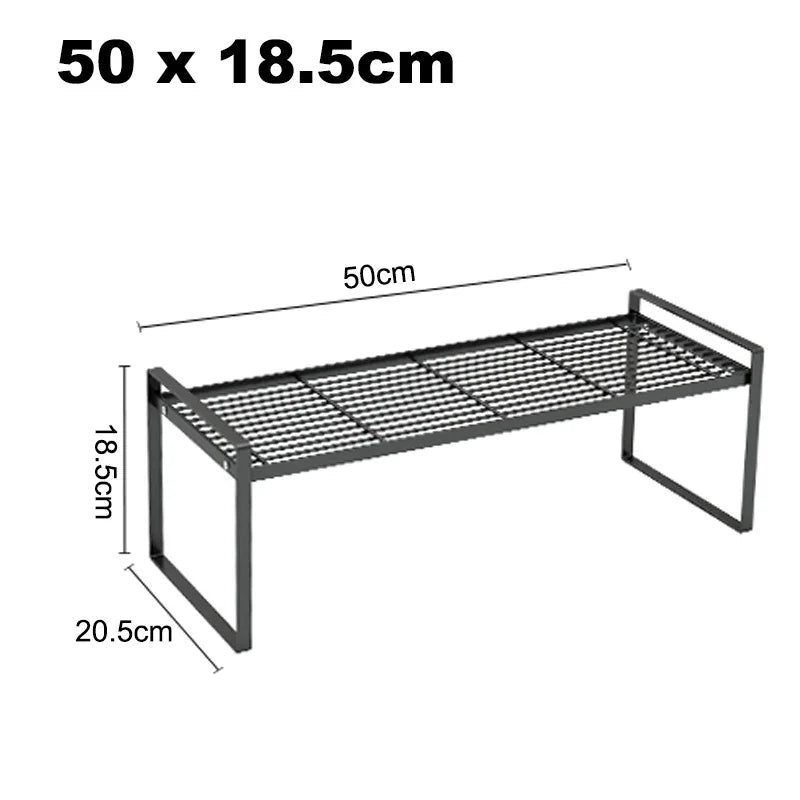 Kitchen Dish Rack - Stainless Steel Stackable Over Sink Shelf & Cutlery Holder