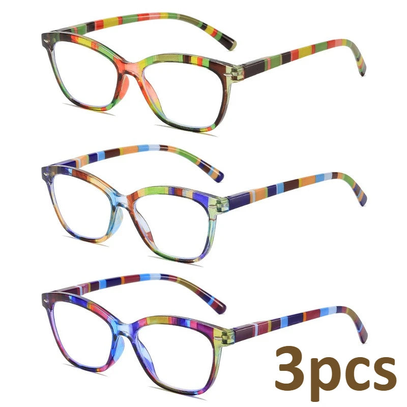 Reading Glasses Women – Lightweight Rectangle Plastic Frame With Anti-Reflective Lenses