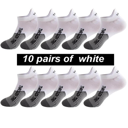 10 Pairs/Lot High Quality Men's Ankle Socks Athletic Fitness Running Socks Breathable Spring Summer Mesh Casual Short Sock Gifts