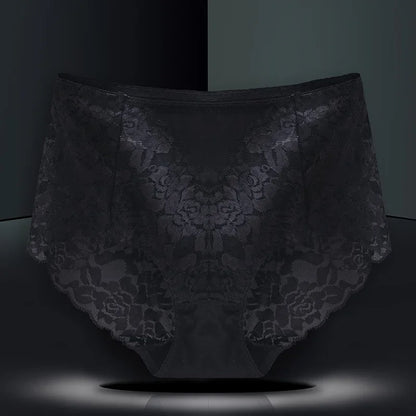 Women's High Waist Seamless Panties Sexy Lace Large Size M-5XL Briefs Embroidery Panties for Women Female Underwear Lingerie