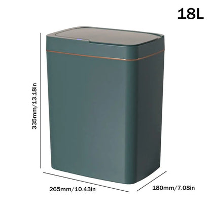 Smart Sensor Touchless Trash Can - Waterproof Electric Garbage Bin for Kitchen  Bathroom