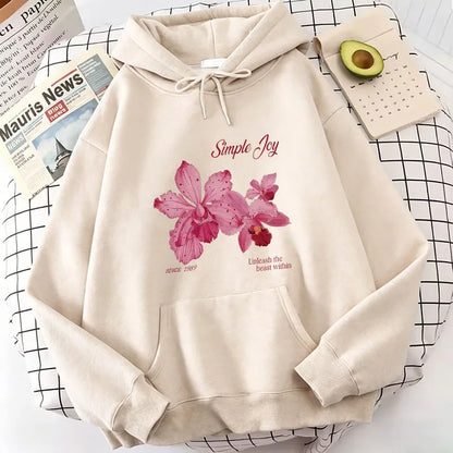 Harajuku Graphic Pullover Flower Design Hooded Sweatshirt Cute Hoody Spring Casual Hoodies Pullover Hooded Daily