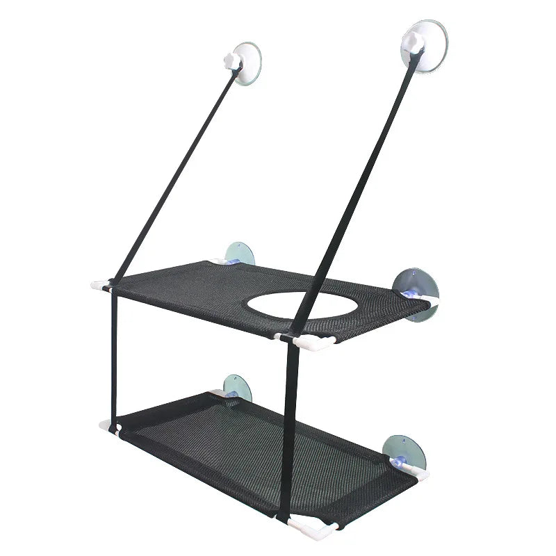 Cat Hammock Window Bed Kitten Sunny Seat Hanging Mount Beds Cat Sofa double-decker tunnels Suction Cup Wall Pet Hanging Winter