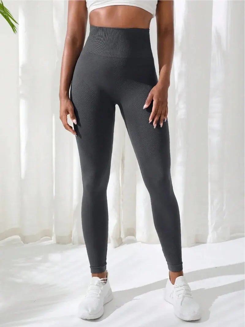 Women Yoga Leggings – Seamless High Waist Athletic Pants With Four Way Stretch Fabric