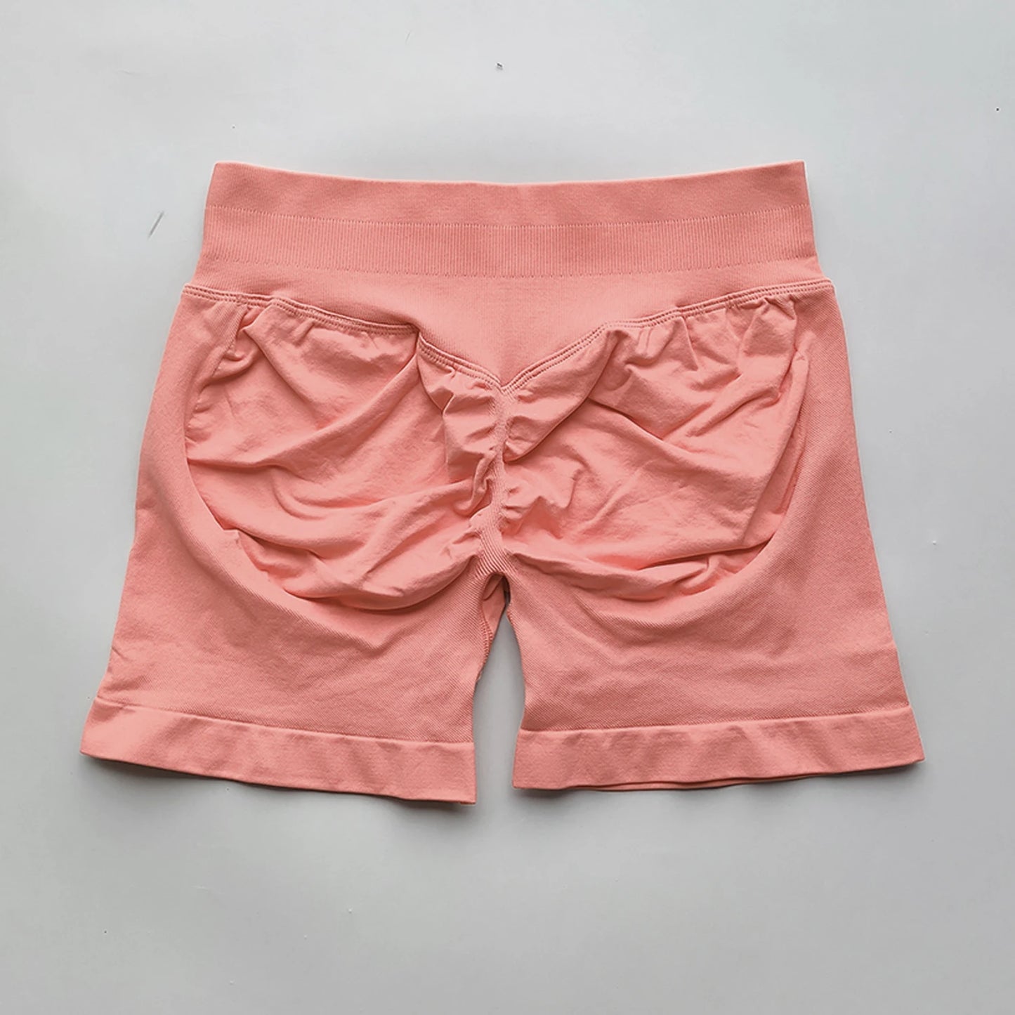 Women Gym Shorts - High Waisted Seamless Workout Shorts With Scrunch Butt Design