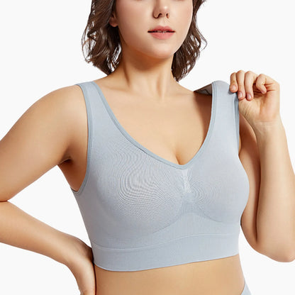 Seamless Bras For Women Hollow Mesh Breathable Sports Bra Female Wireless No Pads Crop Top Sexy Lingerie Soft Brassiere M-5XL
