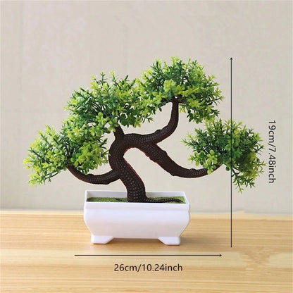 Artificial Bonsai Trees - 4Pcs Fake Potted Plants for Home Office Decor and Gifts