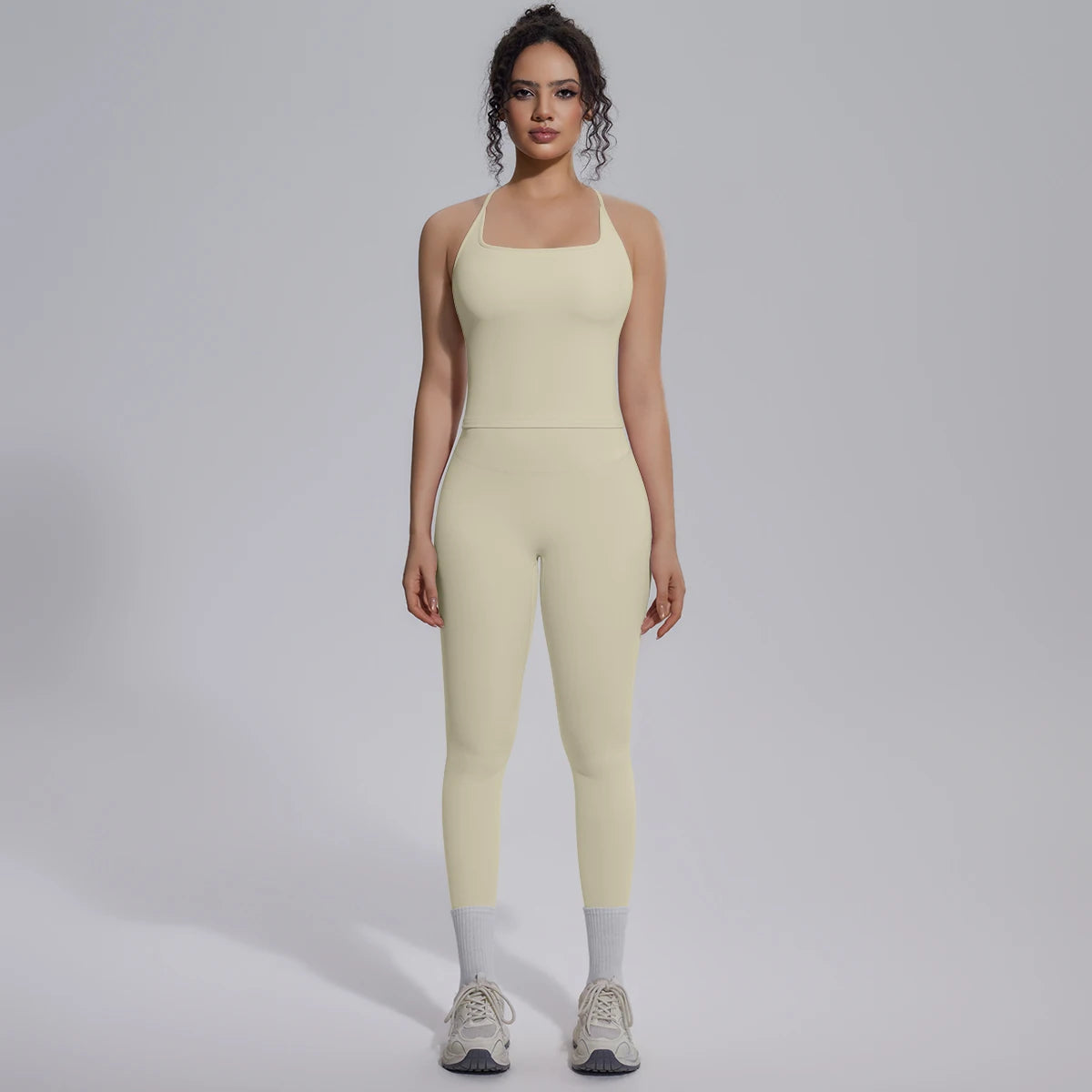 Quick Drying Legging Outdoor Running Yoga Set for Womans High Waisted Push Up Female Pants Gym Sexy Beautiful Back Vest Yoga Set