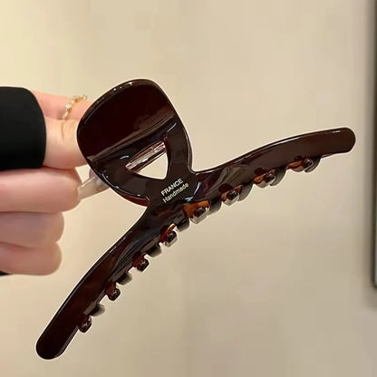 2026 Korean Series Acetic Acid Hair Claws for Women High-End Large Shark Clip Back of Head Hair Volume Multiple Accessory Gift