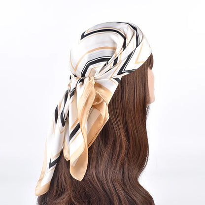 Luxury Silk Square Scarf - Womens Satin Neckerchief  Hair Wrap 2023
