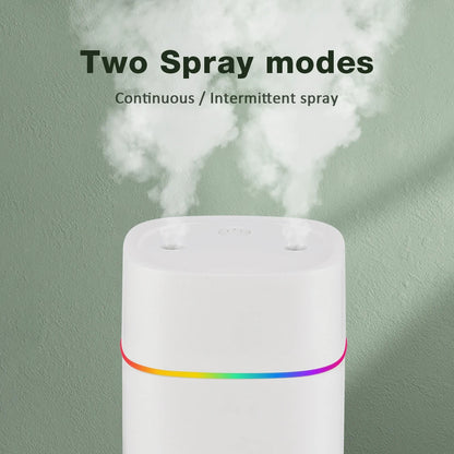 Portable USB Humidifier - 600ml Aroma Diffuser with Colorful Night Light for Home  Car