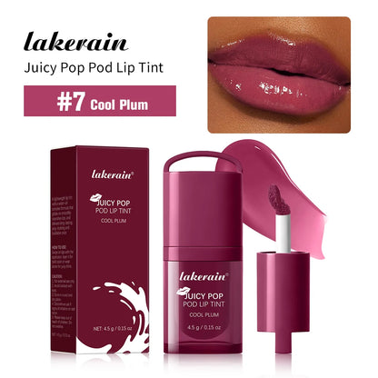 Juicy Box Shape Lip Tint Gloss Moisturizing Lightweight & Non-Sticky Lip Staion Long-Lasting High Shine Finish Lips Makeup