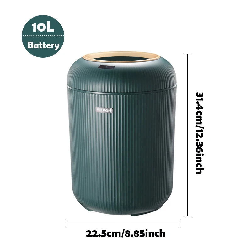 Smart Motion Sensor Trash Can - Automatic Plastic Bin for Home  Office