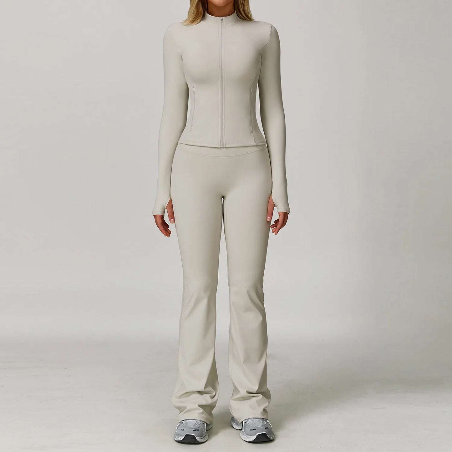Women Yoga Sports Set - Running Fitness Outfit with Super Elastic, Breathable Gym Tracksuit