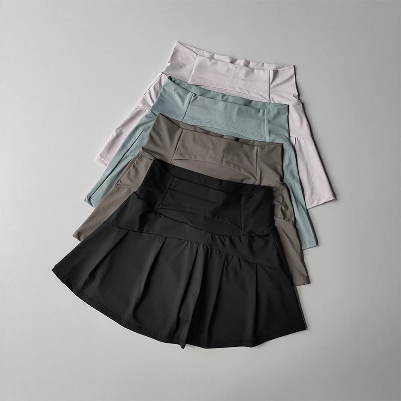 Women Tennis Skirt High Waist Shorts in Skirt Sports Skirt Gym Shorts Fitness Yoga Skirt Running Sport Skirts Golf Wear Skirt