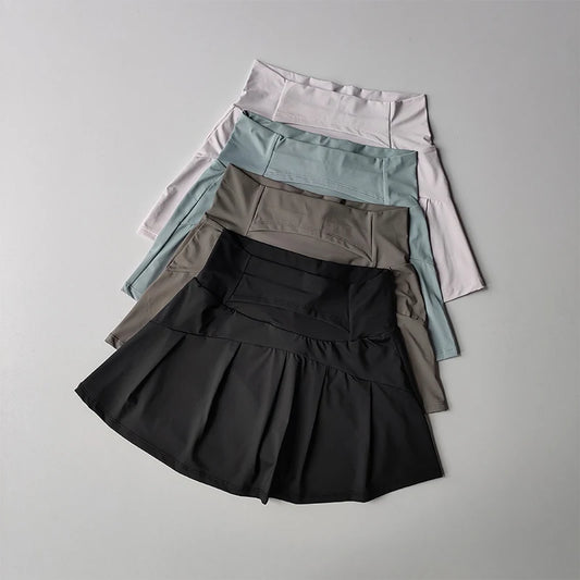 Women's High Waist Sports Short Skirt Quick Dry Fitness Yoga Running Tennis Golf Wear Summer Sport Skirts