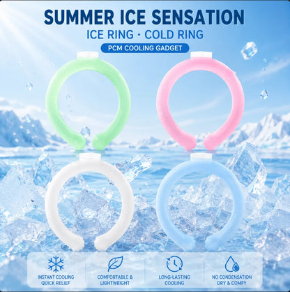 Summer Outdoor Cooling Neck Ring Running Portable Outdoor Sports Cooling Accessories Hands Free Gel Prevention Ice Neck Ring 1pc