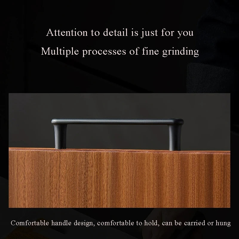 Ebony Cutting Board – Double Sided Solid Wood Kitchen Chopping Block, Antibacterial