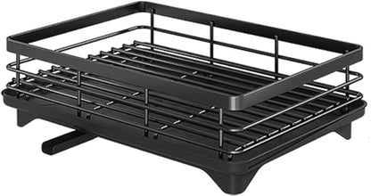 Stainless Steel Dish Rack – Kitchen Drying Rack With Cutlery Holder & Drainboard Organizer