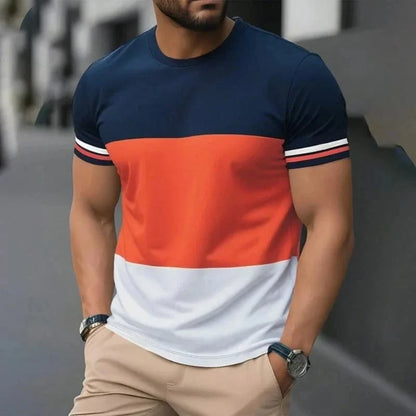 Men's Printed T-Shirt - Summer Casual Round Neck Tee | Lightweight Breathable Top