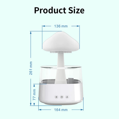 Aromatherapy Humidifier - Relax Cloud Rain Diffuser with Colorful Ultrasonic Lamp - ZOOMNSTORE