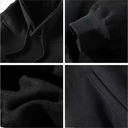 2026 new Hoodie with mottled distorted patterns multi-line text graphics with gradual color changes suitable for both men women