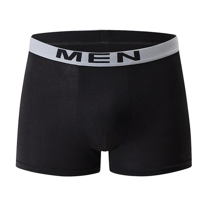 4/10 Piece Men's And Teenagers' Four Season Black Basic Versatile Elastic Waisted Underwear Boxer Shorts Plus Size Sport Shorts