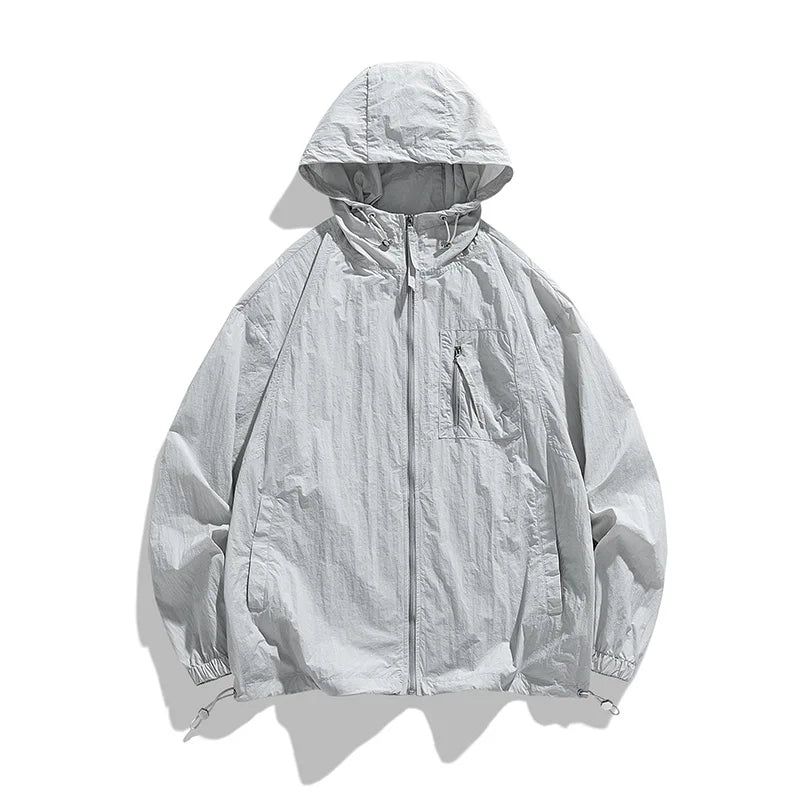Summer New Hong Kong Style Couple Style Japanese and Korean Versatile Sunscreen Clothing Fashion Trend Versatile Outdoor Couple