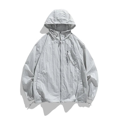 Summer New Hong Kong Style Couple Style Japanese and Korean Versatile Sunscreen Clothing Fashion Trend Versatile Outdoor Couple