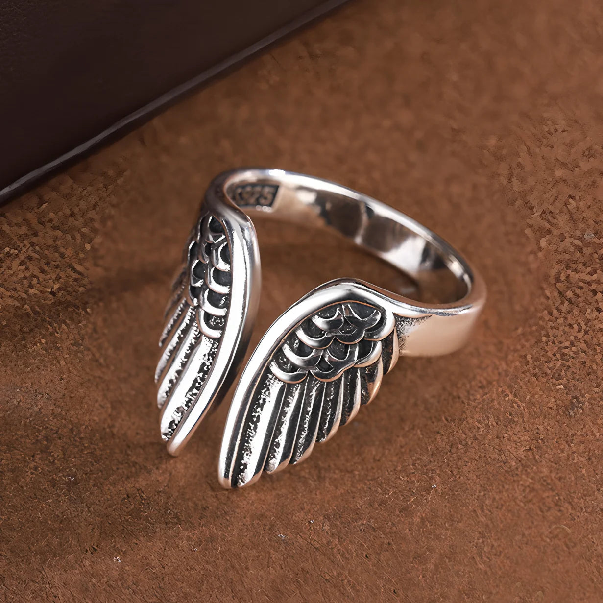 Sterling Silver Rings Adjustable Vintage Hip Hop Couples Silver Bands | Hollow Line Design